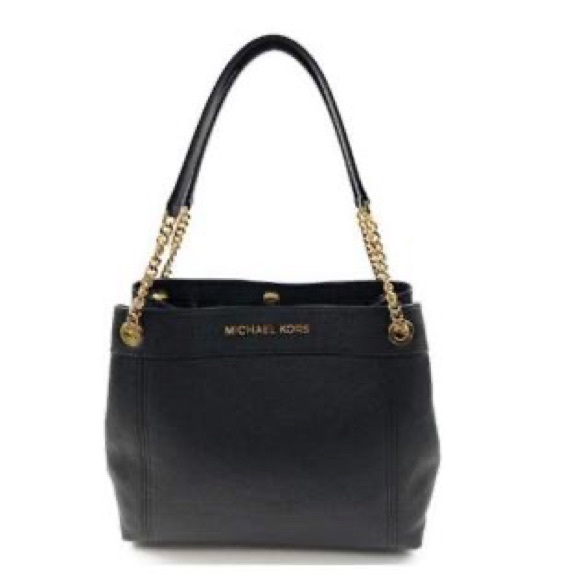 Michael Kors Handbags - Michael Kors Large Jet Set Item Chain Shoulder Tote (Black) 35T9GTTE7L